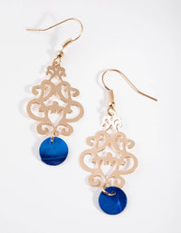 Mini Filigree Drop Earrings - link has visual effect only