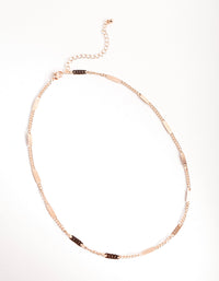 Rose Gold Flat Chain Necklace - link has visual effect only
