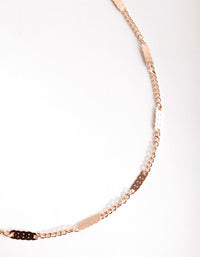 Rose Gold Flat Chain Necklace - link has visual effect only