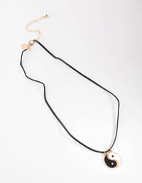 Gold Ying Yang Cord Necklace - link has visual effect only