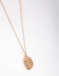 Gold Face Charm Necklace - link has visual effect only