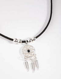 Silver Dreamcatcher Choker Necklace - link has visual effect only