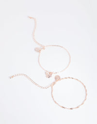 Rose Gold Butterfly Bracelet 2-Pack - link has visual effect only