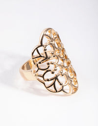 Gold Filigree Long Ring - link has visual effect only