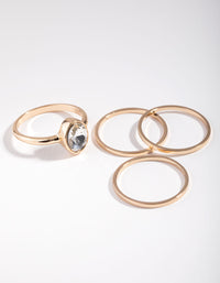 Gold Stacking Stone Rings - link has visual effect only