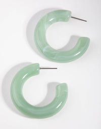 Acrylic Chunky Hoop Earrings - link has visual effect only