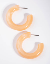 Acrylic Chubby Medium Hoop Earrings - link has visual effect only