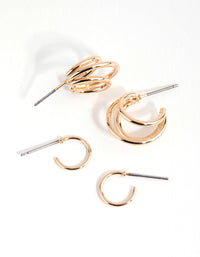 Gold Layered Hoop Earring 2-Pack - link has visual effect only