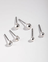 Silver Mini Studs 3-Pack Earring - link has visual effect only