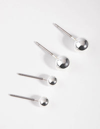 Silver Smooth Stud 2-Pack Earring - link has visual effect only