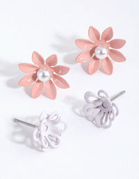 4cm Flower Power Earring 2-Pack - link has visual effect only