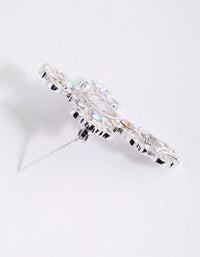 Silver Diamante Cross Brooch - link has visual effect only