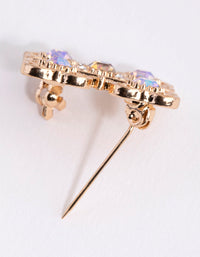Gold Miniature Cross Brooch - link has visual effect only