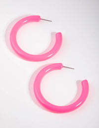 Acrylic Medium Hoop Earrings - link has visual effect only