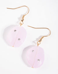 Gold Acrylic Drop Earrings - link has visual effect only