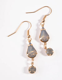 Gold Mini Stone Drop Earrings - link has visual effect only