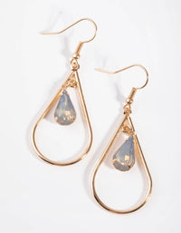 Gold Stone in Teardrop Earrings - link has visual effect only