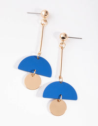 Gold Semi Circle Drop Earrings - link has visual effect only