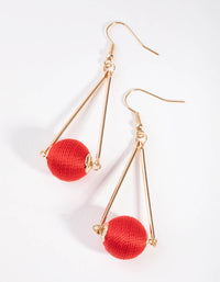 Gold Thread Wrapped Drop Earrings - link has visual effect only