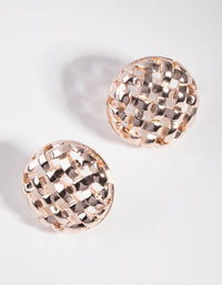 Rose Gold Pie Crust Stud Earrings - link has visual effect only