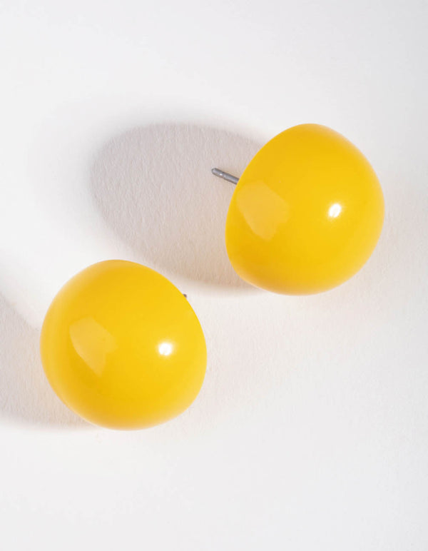 Acrylic Round Stud Earrings