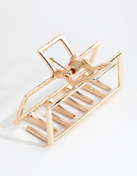 Gold Metal Square Outline Claw - link has visual effect only