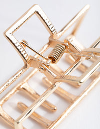 Gold Metal Square Outline Claw - link has visual effect only
