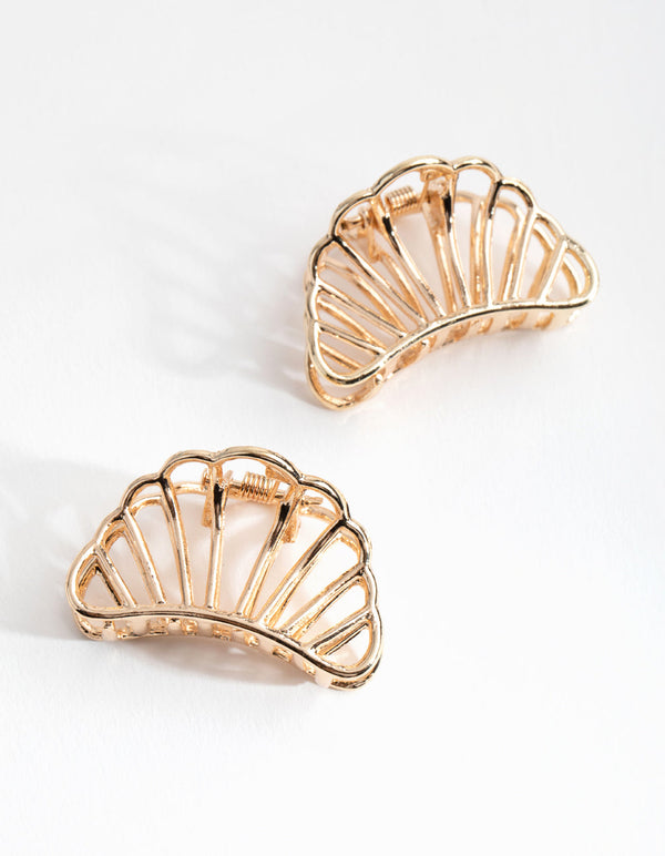 Gold Metal Clam Shell 2-Pack Claw