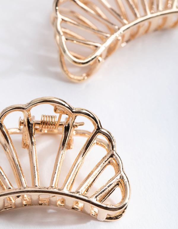 Gold Metal Clam Shell 2-Pack Claw