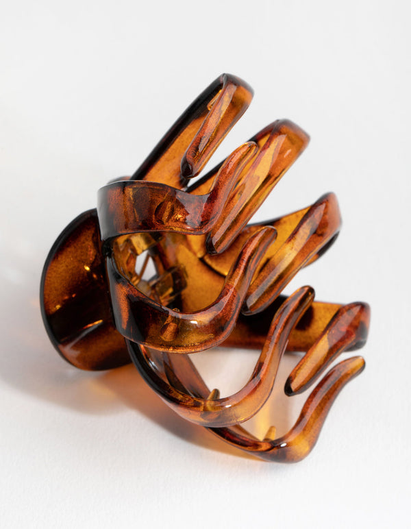 Acrylic Rounded Tortoiseshell Claw