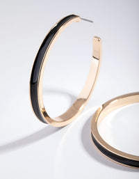 Enamel Centre Hoop Earrings - link has visual effect only
