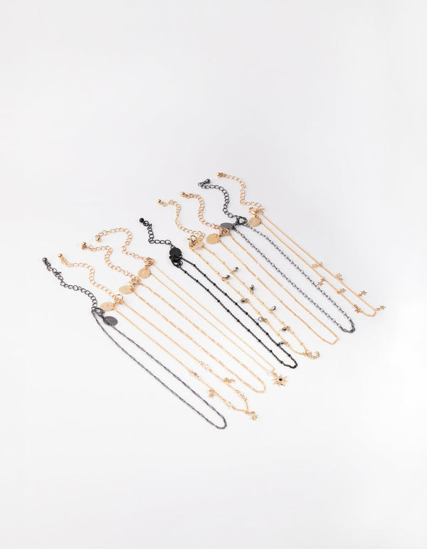 Naszyjnik choker Celestial Mixed Metals 9-pack