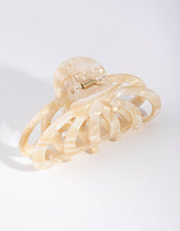 Kremowy ceramiczny spiralny pazur z pięcioma otworami z octanu - link has visual effect only