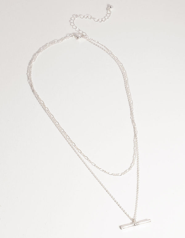 Silver Short Fine 2-Row Necklace