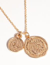 Gold Cross Coin Layer Necklace - link has visual effect only