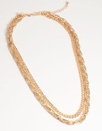 Gold Short Layered Cupchain Necklace - link has visual effect only