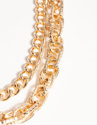 Gold Short Layered Cupchain Necklace - link has visual effect only