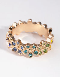 Gold Surrounded Flower Ring - link has visual effect only