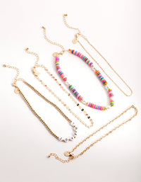 Gold Joyful 5-Pack Choker Necklace - link has visual effect only
