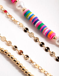 Gold Joyful 5-Pack Choker Necklace - link has visual effect only