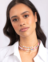 Gold Joyful 5-Pack Choker Necklace - link has visual effect only