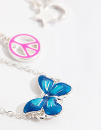 Silver Butterfly 6-Pack Choker Necklace - link has visual effect only