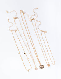 Gouden Love Smiley 5-pack ketting - link has visual effect only