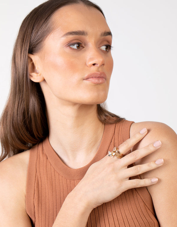 Joyful Gold Peace 24-Pack Rings