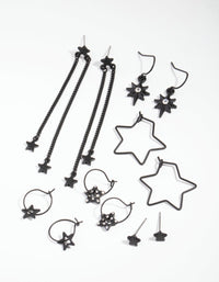 Matte Multi Star 6-Pack Earring - link has visual effect only