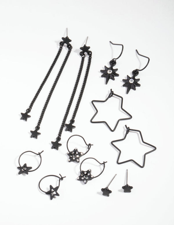 Matte Multi Star 6-Pack Earring