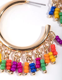 Gold Mini Beads-on-Hoop Earrings - link has visual effect only
