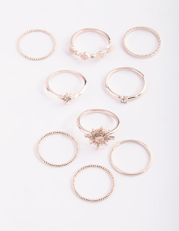 Rose Gold Star Cluter Ring Pack