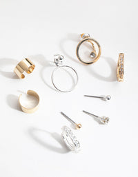 Mixed Metals Geo Jacket 6-Pack Earring - link has visual effect only