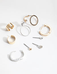 Mixed Metals Geo Jacket 6-Pack Earring - link has visual effect only
